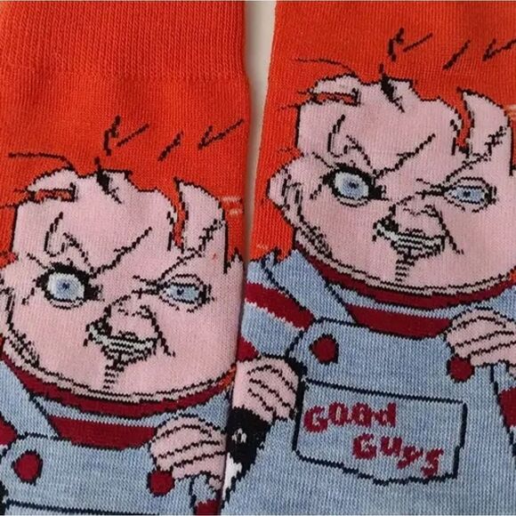 3 for $26 - Chucky Horror Scary Movie Cotton Comfortable Crew Socks - Picture 2 of 4